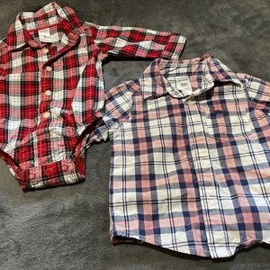 Carter's Plaid Shirts (3 months)